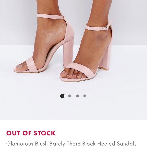 NEW Glamorous Blush Pink Block Heel Sandal - Picture 12 of 12